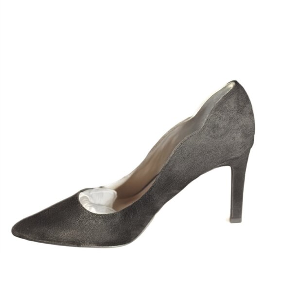 French Connection Women’s Scallop Black Heels Size 10 - Picture 2 of 3